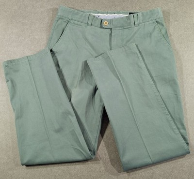 Brax Mens Feel Good Ernesto Chino W34 L30 Cotton Stretch Green Tapered Romania