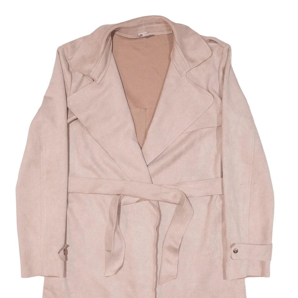 ZEBRA Womens Trench Coat Pink M - Image 2 of 4