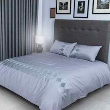 Image of Flax Linen Floral Design Duvet Cover Set Provides The Comfort Cotton Bedding