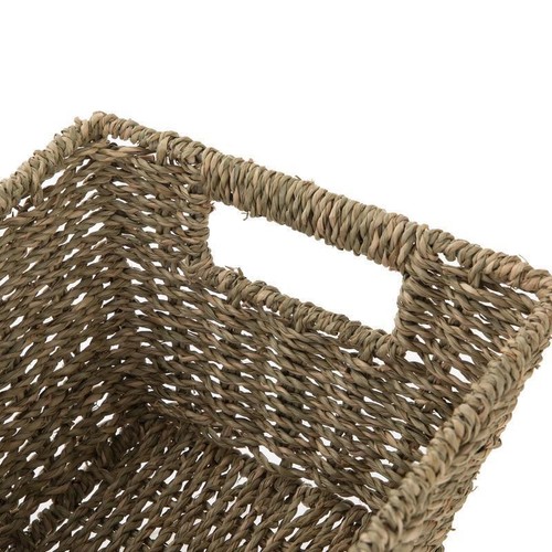 Natural Handwoven Seagrass Basket Decorative Storage Basket Home Organizer - Picture 6 of 14