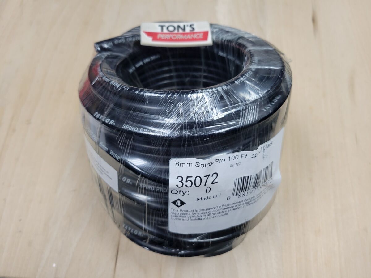Taylor Spiro Wound Plug Wire 8mm 100' Spool 35072 Taylor Spiro Wound Plug Wire 8mm 100' Spool 35072