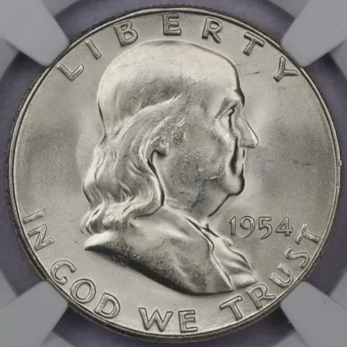 1954-S 50c Franklin Half Dollar - NGC MS 64