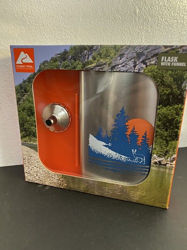 Stainless Steel Flask with Attached Cap and Easy-pour Funnel - Ozark Trail - Bild 2 von 4