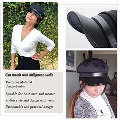Classic Unisex Black Chauffeur Hat Driver Hat Fiddler Cap  display picture 1