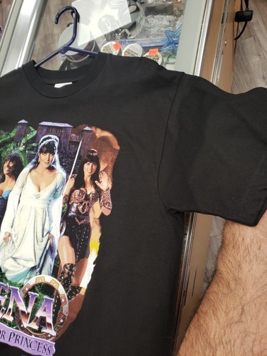 Vintage 1997 Xena Warrior Princess Black T-Shirt Size Large "NEW" - Picture 4 of 11