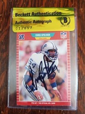 Chris Spielman Rookie AUTO 1989 Pro Set #125 BECKETT Authenticated Auto for Cure
