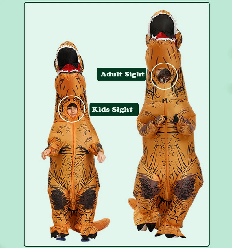 T-Rex Funny Dinosaur Inflatable Costume Party Cosplay Suits Adult Kids Funny AU - image 3 of 4