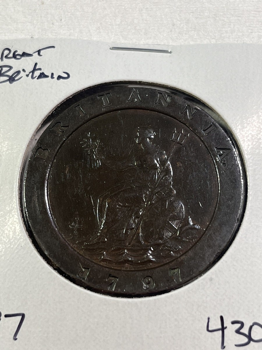 イギリス 2ペンス硬貨(1797年銘) 外国銭】 イギリス 車輪銭 2ペンス銅貨 1797年 （美品） | 世界