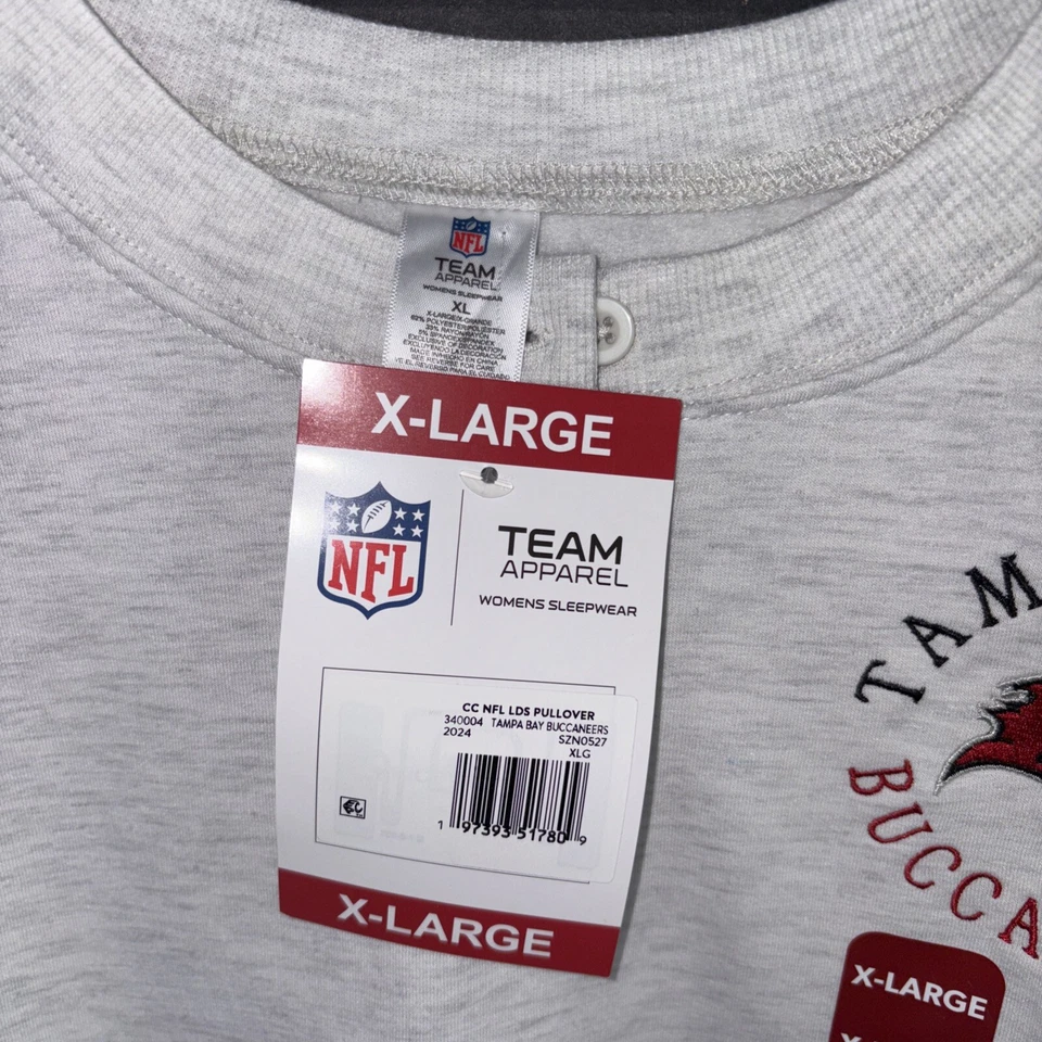 Equipo NFL Tampa Bay Buccaneers Mujer XL Ropa de dormir Salón Top Polar Foto 3 de 4