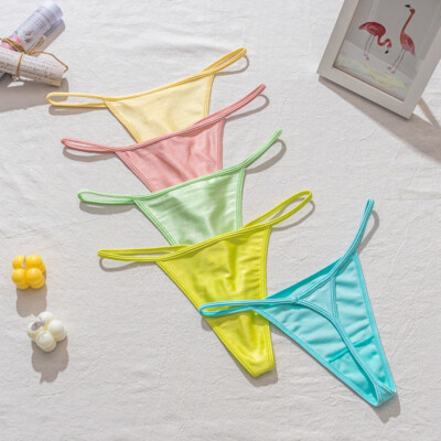 Womens High Cut Thongs Lingeries Underwear Panties G-string T-back Nightwear