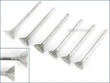 6pcs 10mm 12mm Taper Shape Diamond Tip For Rotary Jade Ceramic Engraving Tool