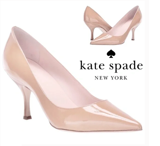 Kate Spade Sonia Pale Vellum Patent Leather Pump Heels Kate Spade Sonia Pale Vellum Patent Leather Pump Heels