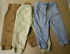 Lot of 3 GARANIMALS Toddler BOYS 12M Cargo Style Joggers, Cotton Banded Pants