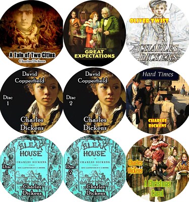 Charles Dickens / Volume 1 / Lot of 9 / Mp3 (Check Player) CD Audiobooks
