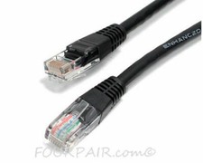 1ft - CAT6 Ethernet Network LAN Router Patch Cable Cord Wire 550 MHz RJ45 Black
