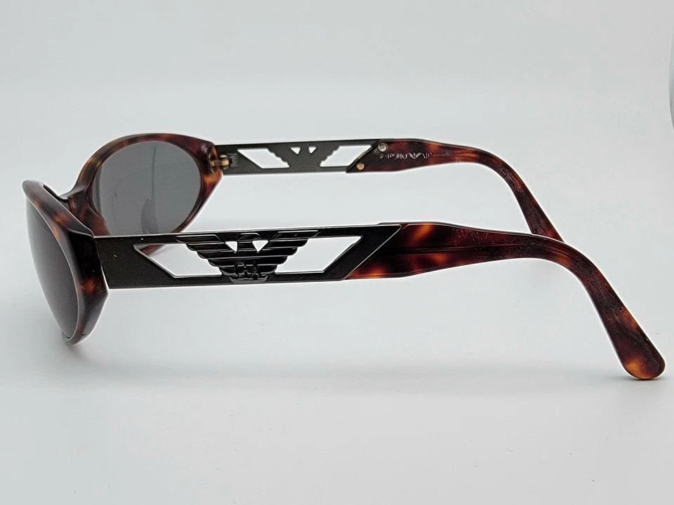 Gafas de sol Emporio Armani 544-S 063 marco de metal oscuro tortuga lentes verdes 56 mm Foto 4 de 4