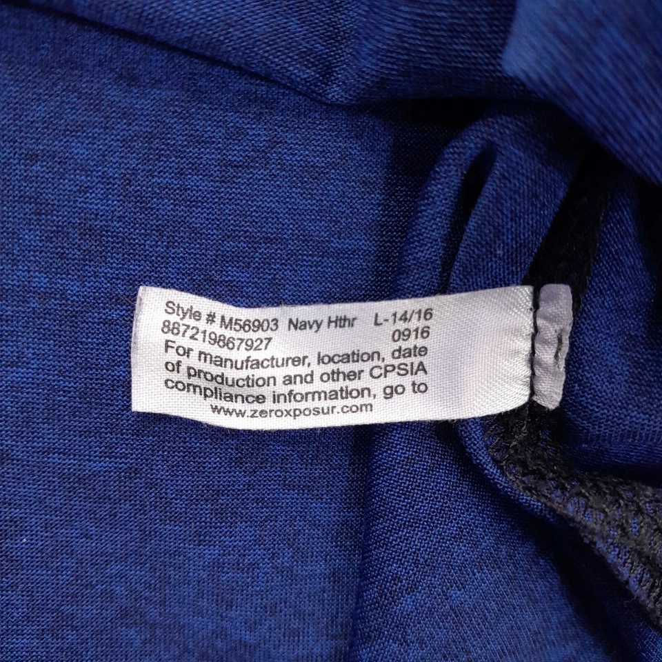 ZeroXposur active wear t-shirt Boy L14-16/Blue+black sides/short sleeves+logo - Image 4 of 4