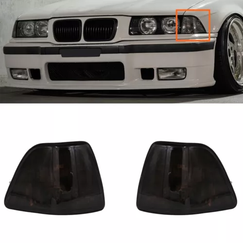 2x Euro Smoke Corner Lights For BMW E36 3 Series 318ti/328i/318i 4DR Sedan 92-99