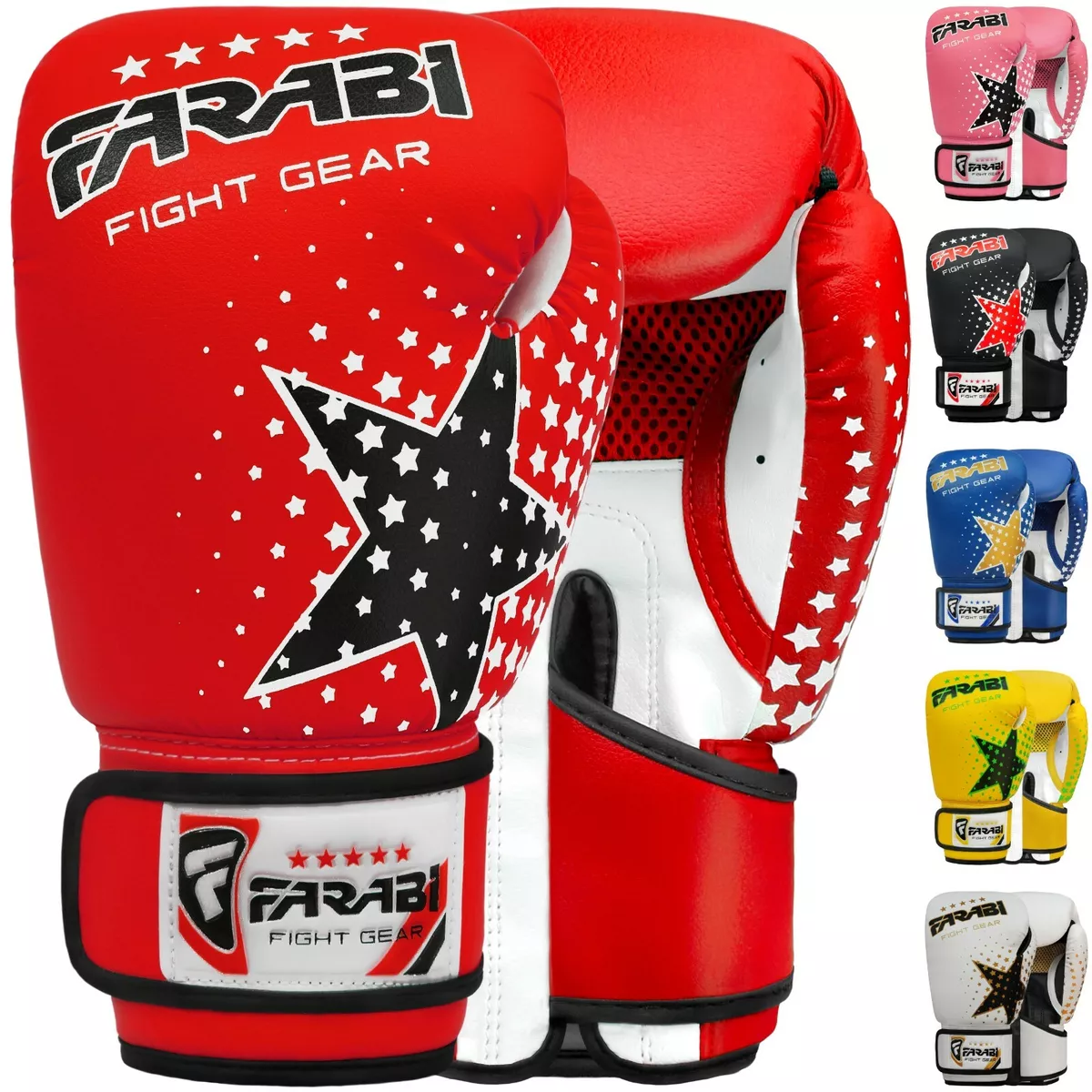 Farabi Kids Boxing Gloves 6-oz Sparring MMA Training Muay Thai