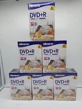 30 NEW Memorex DVD+R Recordable 120 Minute 4.7GB 6) 5 Pack Sealed FULL SIZE Case