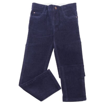 5175AE pants girl girl CARREMENT BEAU blue corduroy cotton trousers kids