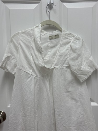 ALL SAINTS CRISP WHITE 100% COTTON Dress /TOP Side Pockets Asymmetric SZ 6 - Picture 3 of 8