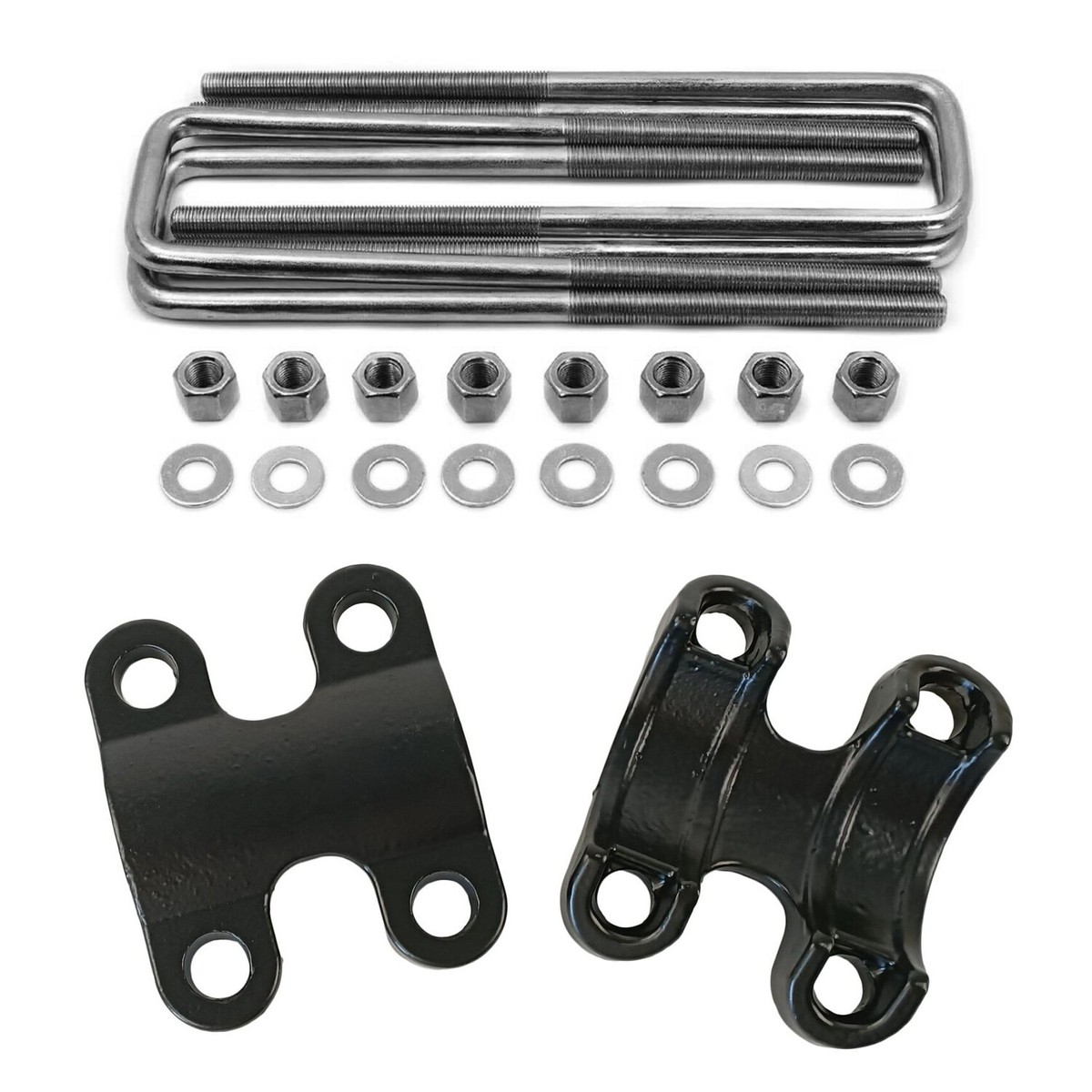 2PCS Leaf Spring Axle U-Bolt Plate and Ubolts For 1973 - 1987