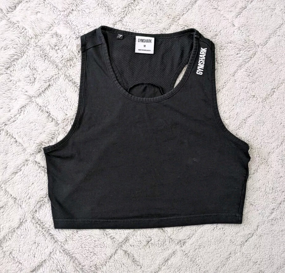 Crop Tank Gymshark Black Crop Top Gymshark Top Womens M Black Crop