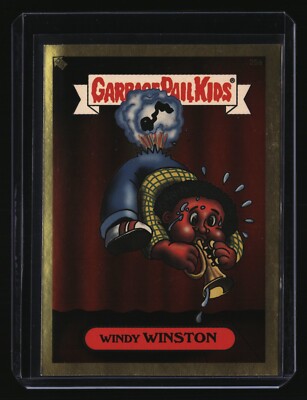 Garbage Pail Kids  WINDY WINSTON  25a (2003 GPK All New Series 1 ANS1) Gold Foil