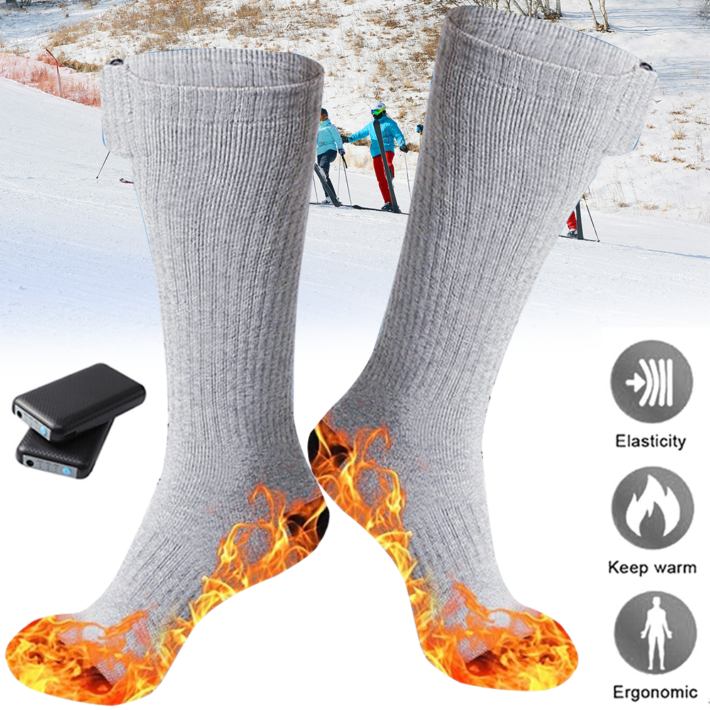 NEW Electric Heated Socks Boot Feet Warmers USB Rechargable Battery