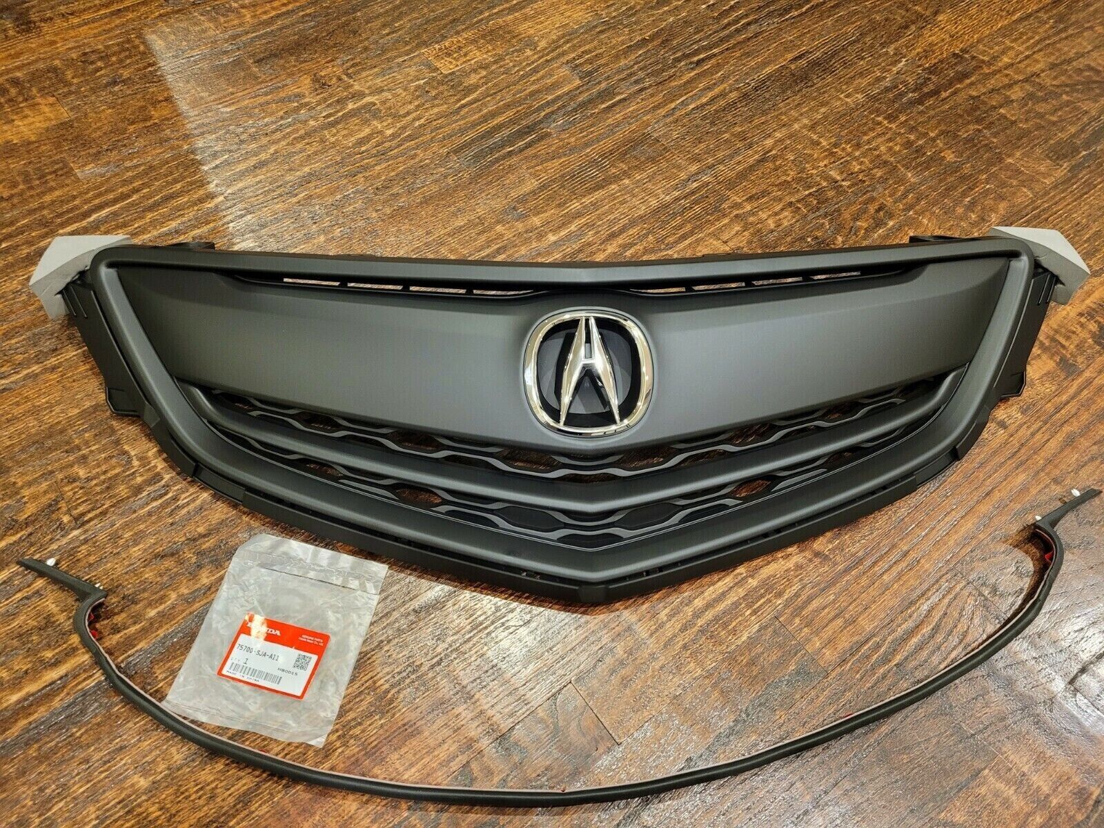 BLACK Front Grill FOR ACURA TLX 2015 2016 2017 W/ OEM Emblem All Black  *NICE! | eBay
