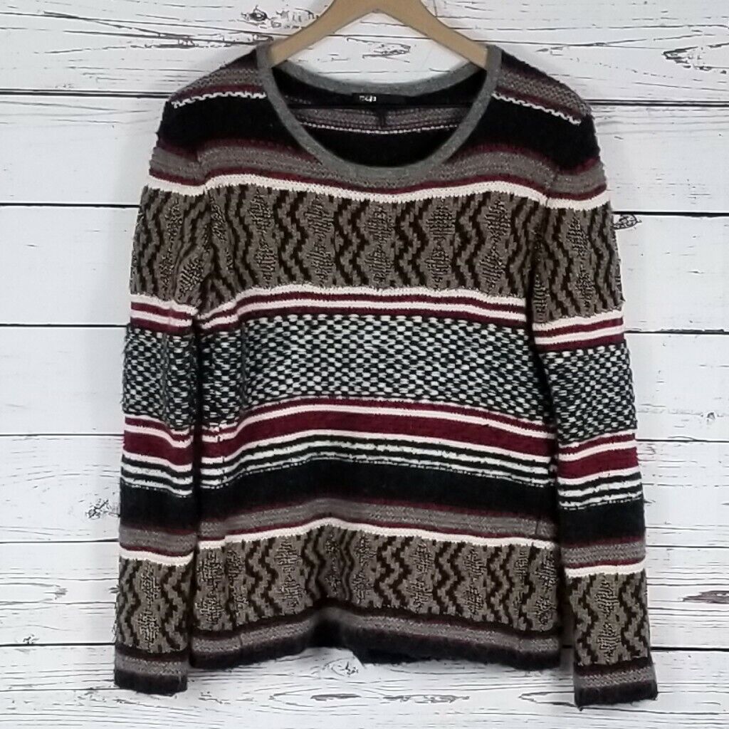 Maje Mixed Pattern Knitted Sweater Size Medium - image 1