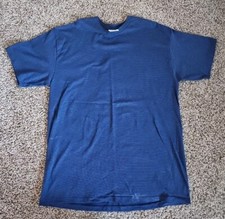 Vtg Lexington Blue Striped T Shirt Size XL MADE IN USA Single Stitch