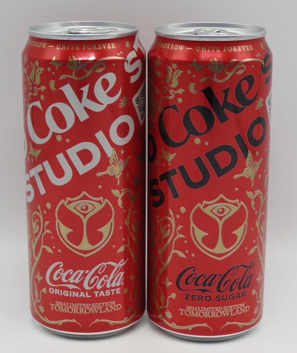 2 different Coca-Cola TOMORROWLAND 2024 Belgium 330ml can full