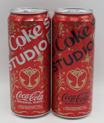 2 different Coca-Cola TOMORROWLAND 2024 Belgium 330ml can full