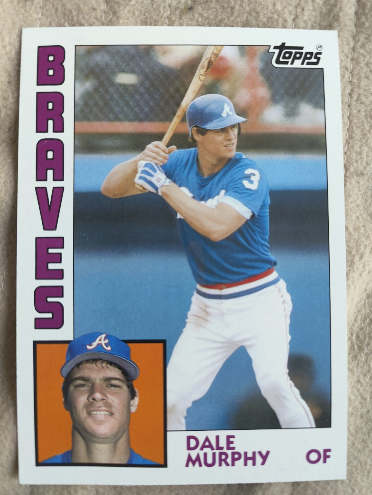 1984 Topps Jumbo 5x7 Dale Murphy Baseball Card #2 - Braves