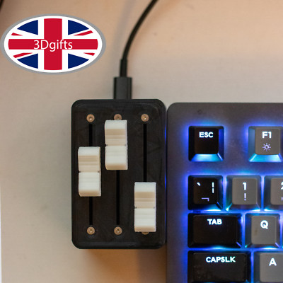 PC App Lautstärkeregler Mixer (Deej: Windows, Linux) Sound Desk 3 Schieberegler USB-C