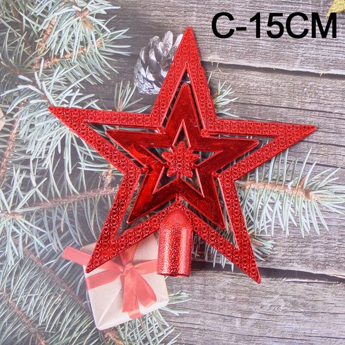 Christmas Tree Topper Star Decoration Xmas Tree Top Ornament Five-Pointed Star - Picture 7 of 21
