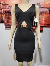 XSCAPE Women's Size 2 Scuba Cutout Black Dress NWT $120.00 #C