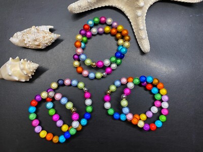 1St. Armband 10mm Miracle Beads Magic Perlen 3D Illumination Gr. XS-XL #A940