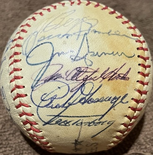 1979 Yankees team signed baseball Billy Martin Reggie Jackson Yogi Berra Hunter - Picture 2 of 5