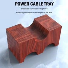 Audiophile Red Wood Stand Bracket HIFI Speaker/ Power Cables Riser Wooden Holder