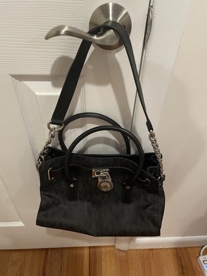 Michael Kors Hamilton Silver Chain/Black Faux Leat Michael Kors Hamilton Silver Chain/Black Faux Leather Belt  main image 3
