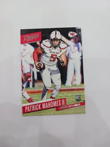 Rare 2017 Panini Prestige Rookie Patrick Mahomes II #232 Rookie RC Card