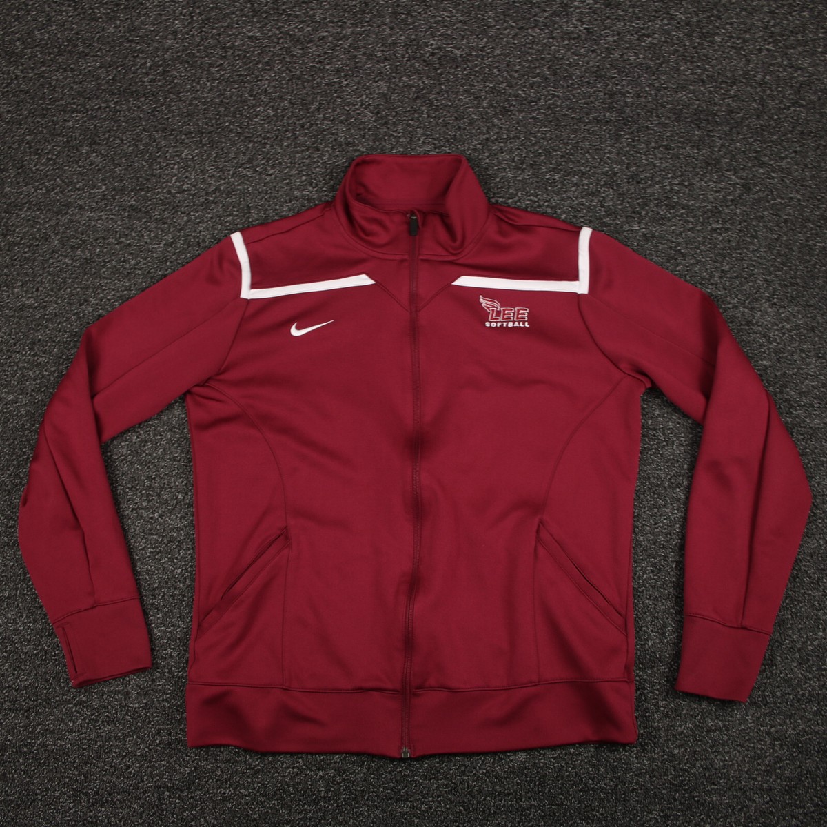 maroon nike jacket women's