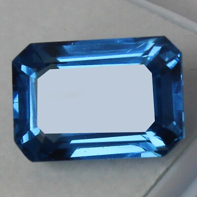 Natural Certified Brazil Blue Aquamarine 10x8 mm Emerald Unheated Gemstone