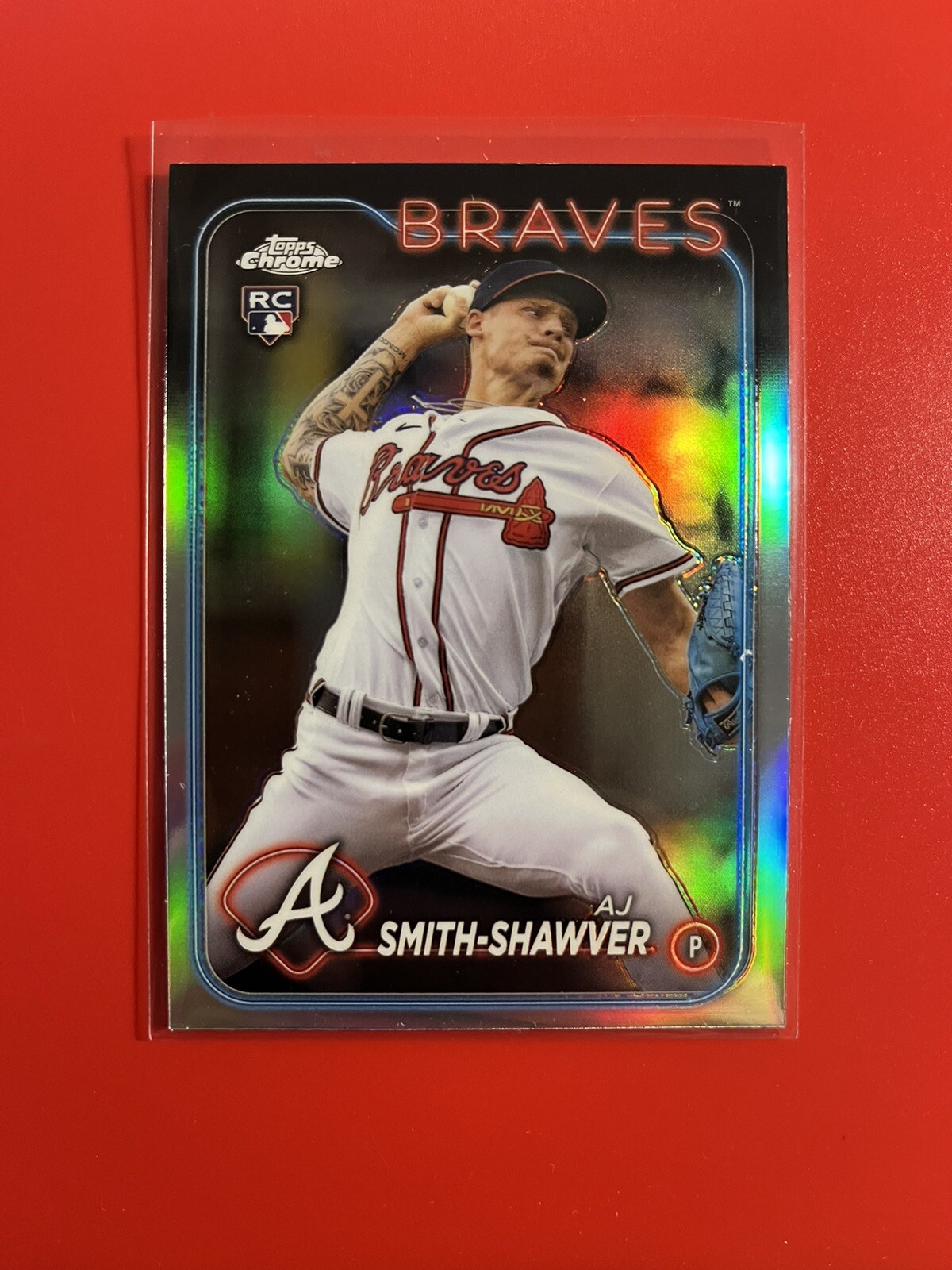 2024 Topps Chrome Refractor #19 AJ Smith-Shawver RC Rookie Braves
