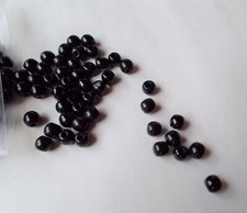 9oz. 6mm Round Glass Beads - Black color