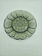 Vintage 1950 Smoke Iridescent Glass Tray Federal Glass Georgetown Pattern