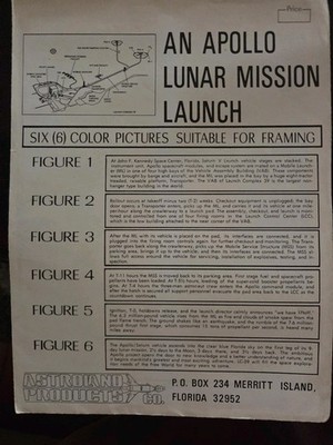 Vintage NASA - An Apollo Lunar Mission Launch Pamphlet And Photos